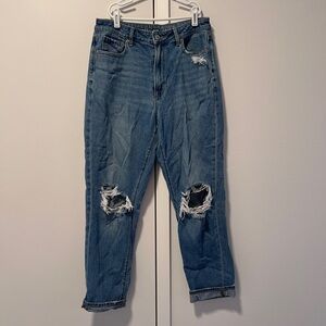 American Eagle Distressed Mom Jeans